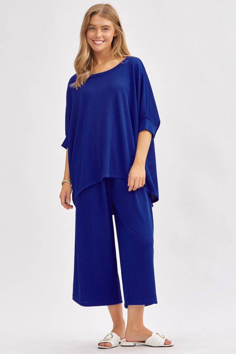 Solid Blouse + Wide Leg Set TRVSET-BALI
