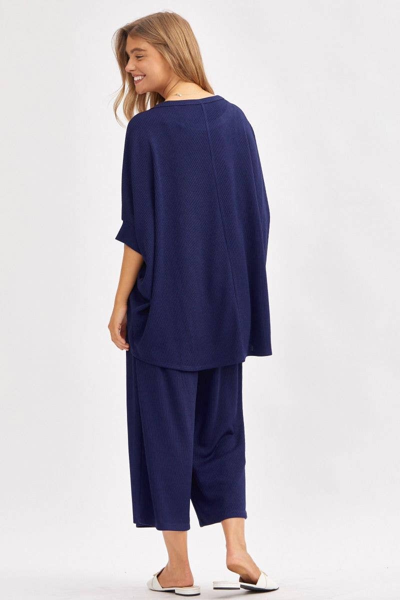 Solid Blouse + Wide Leg Set TRVSET-BALI