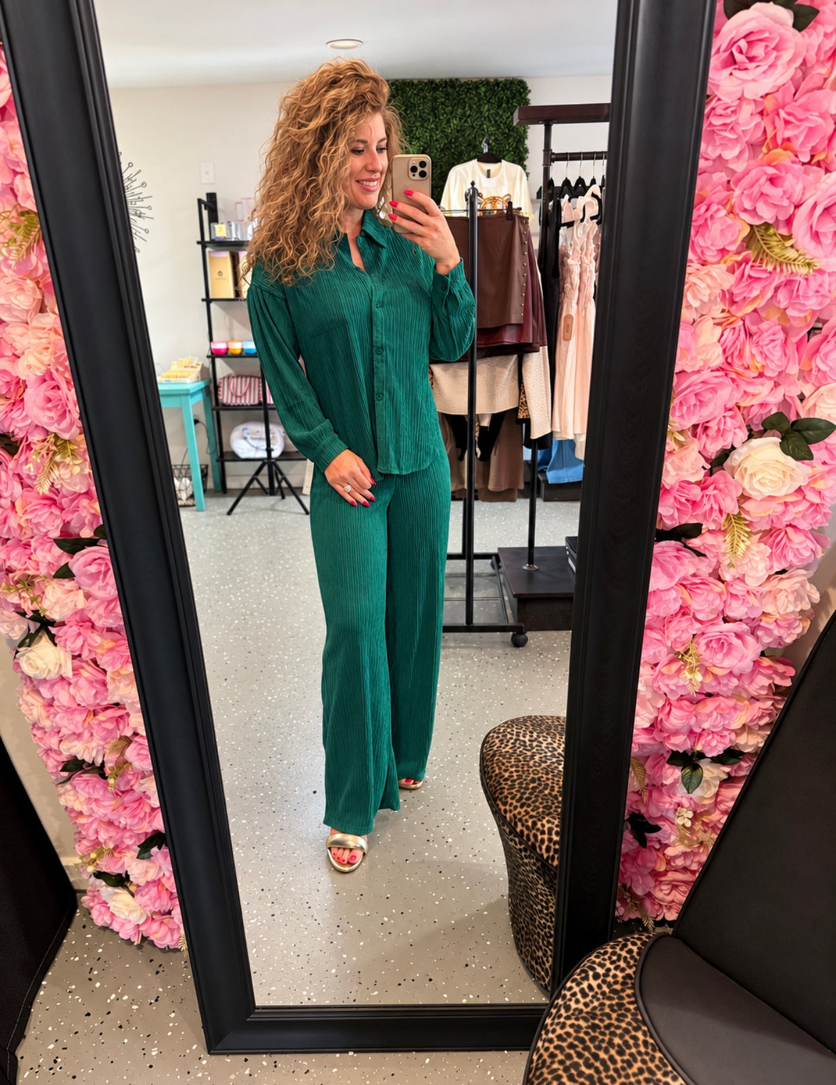 Two piece button down set