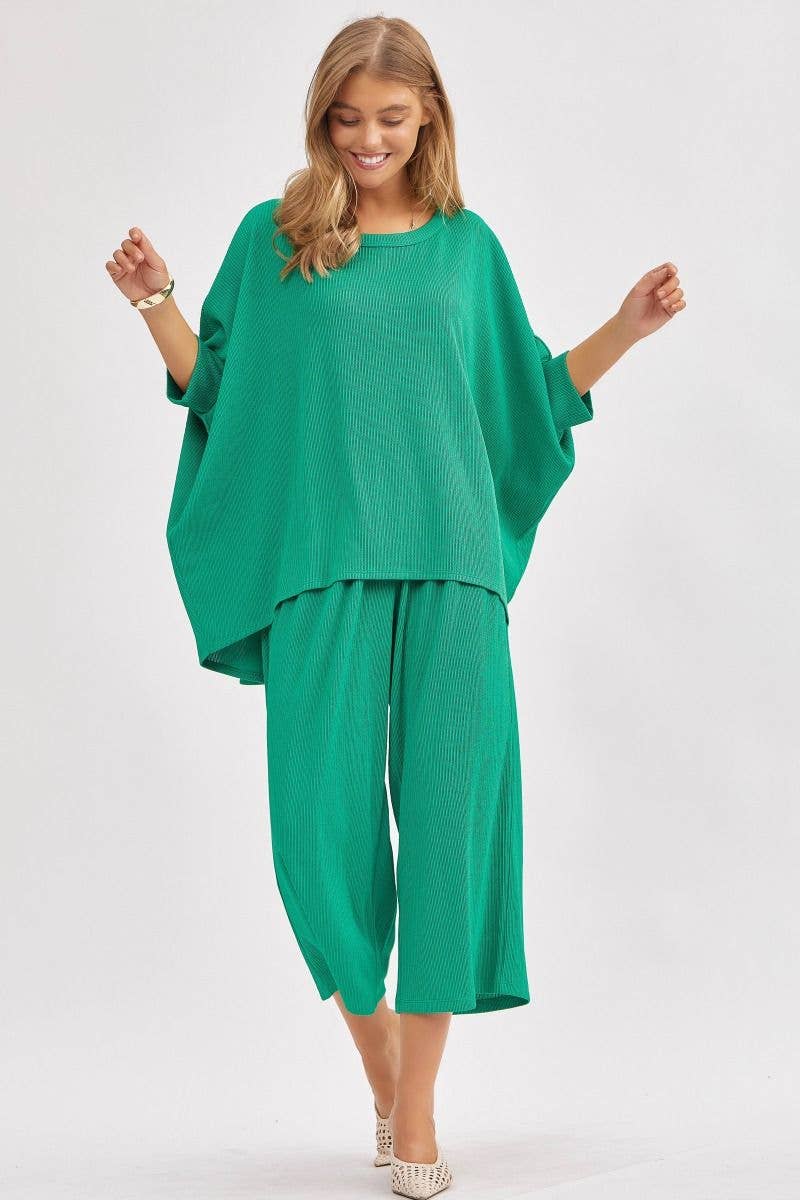 Solid Blouse + Wide Leg Set TRVSET-BALI