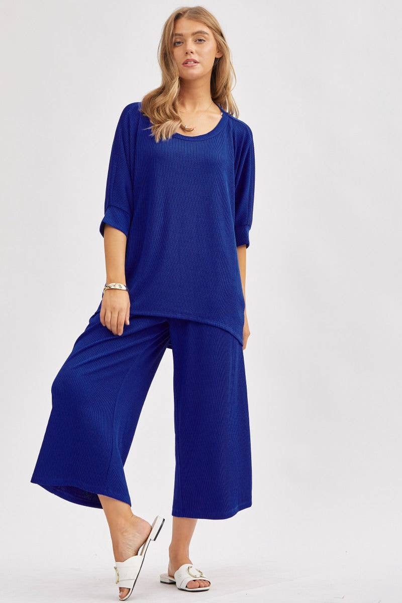 Solid Blouse + Wide Leg Set TRVSET-BALI