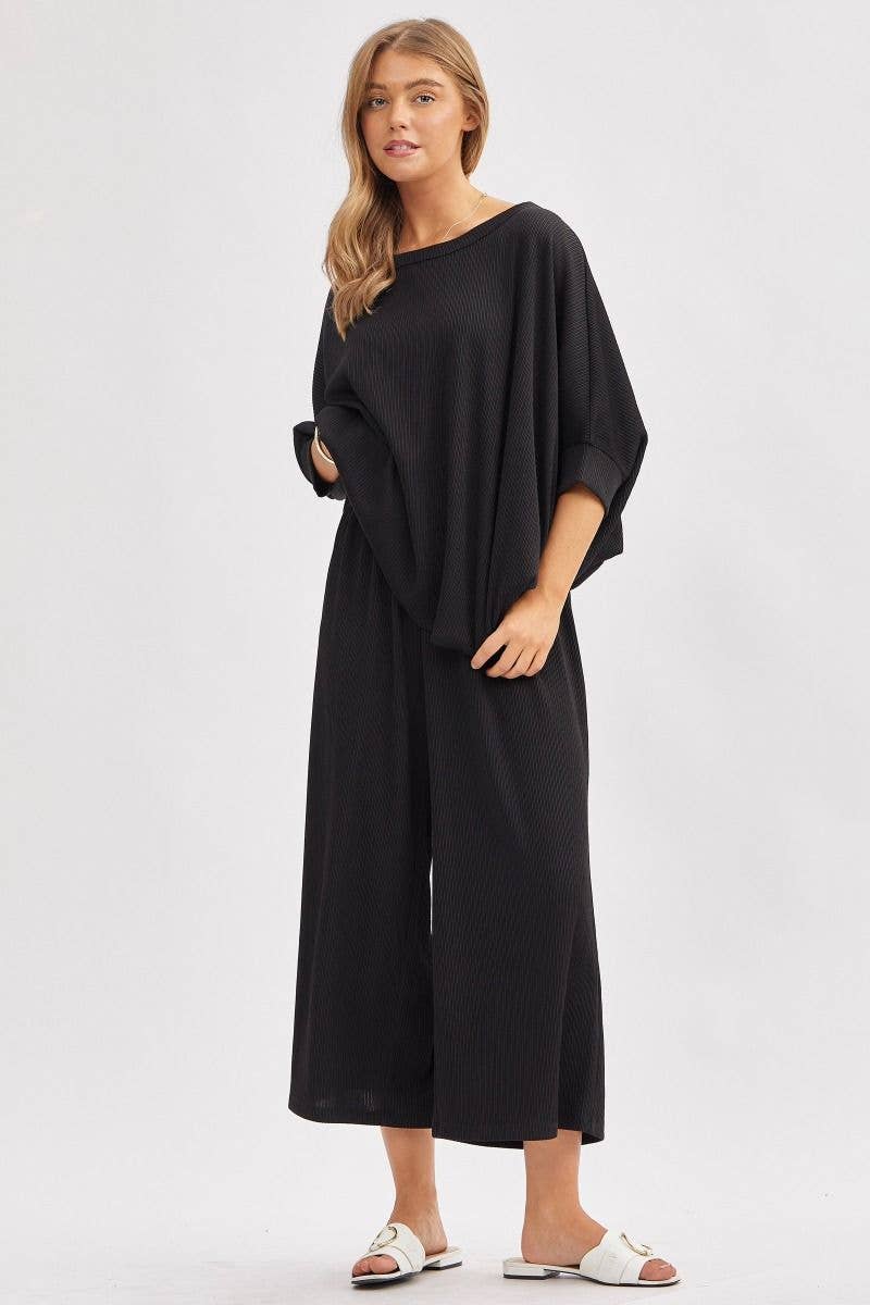 Solid Blouse + Wide Leg Set TRVSET-BALI