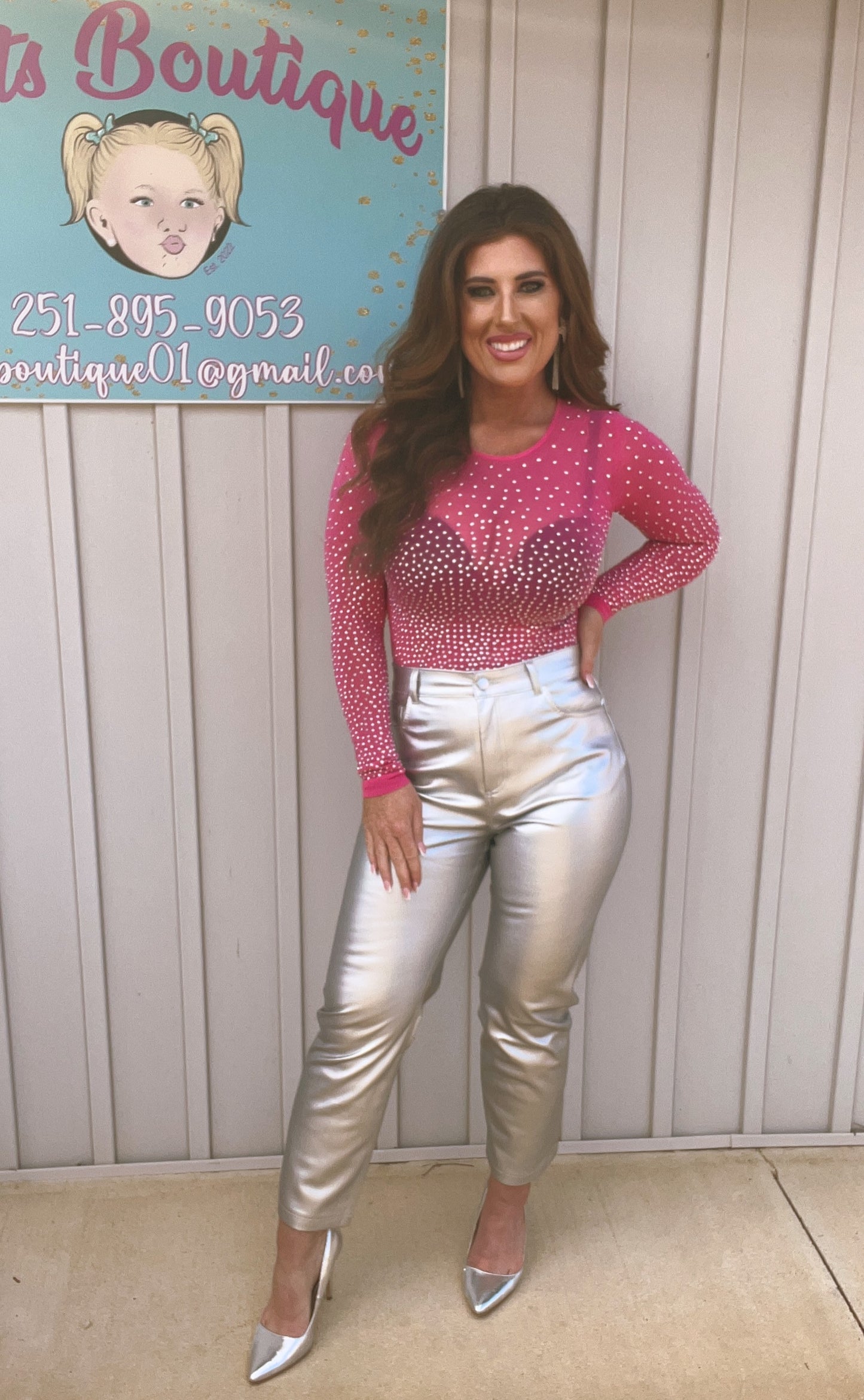 Rhinestone embellished bodysuit