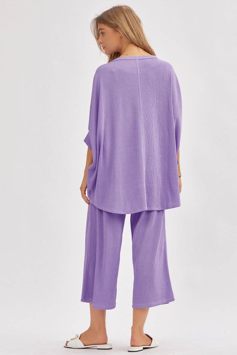 Solid Blouse + Wide Leg Set TRVSET-BALI