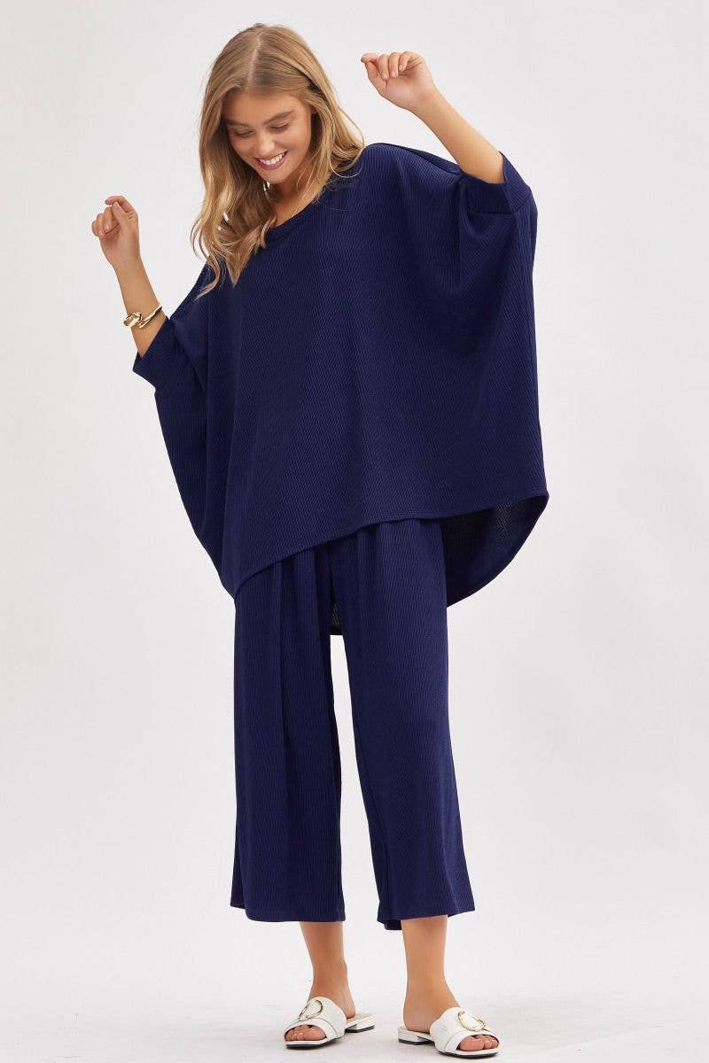 Solid Blouse + Wide Leg Set TRVSET-BALI
