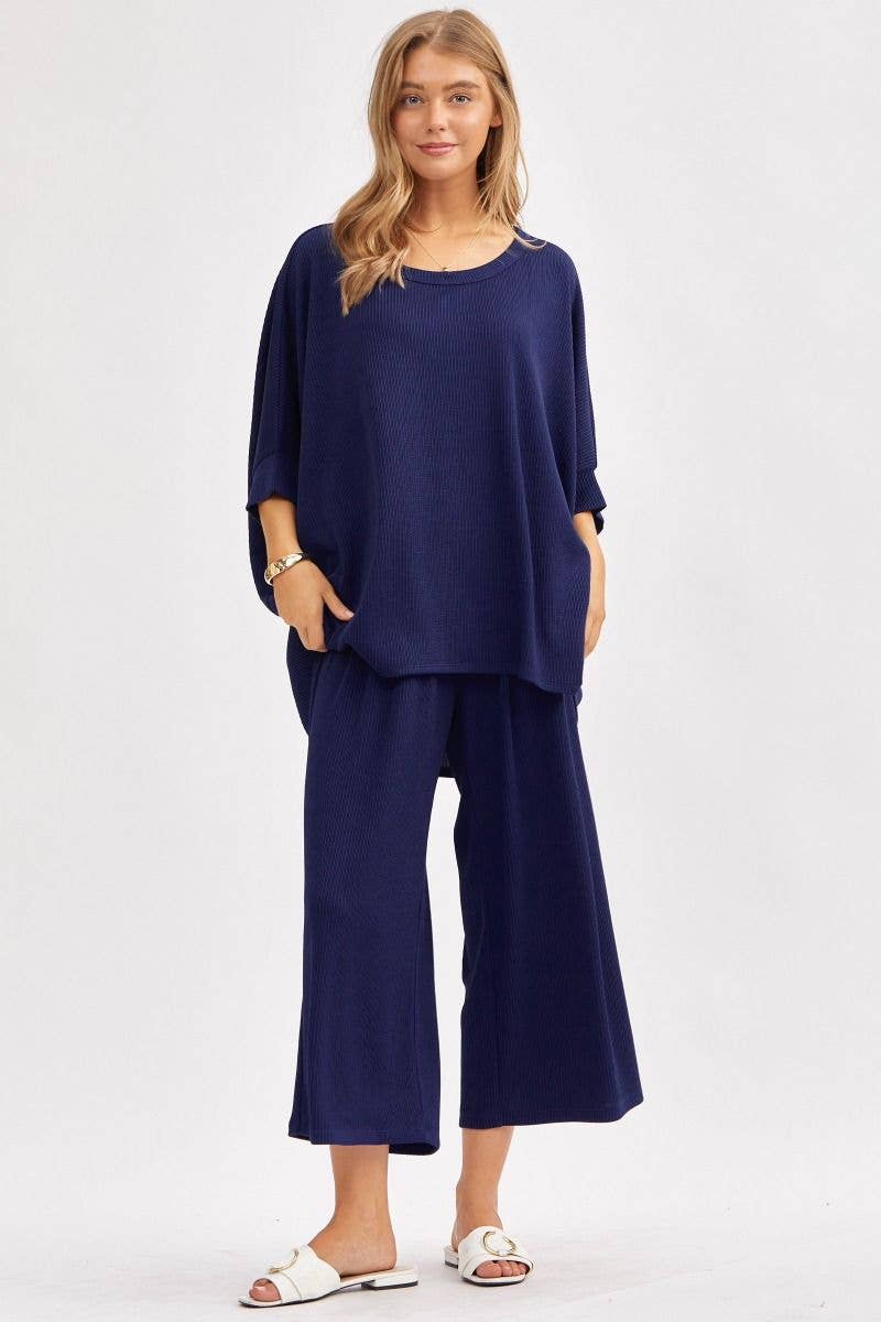 Solid Blouse + Wide Leg Set TRVSET-BALI