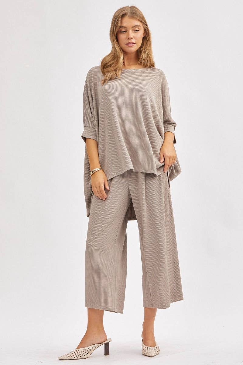 Solid Blouse + Wide Leg Set TRVSET-BALI