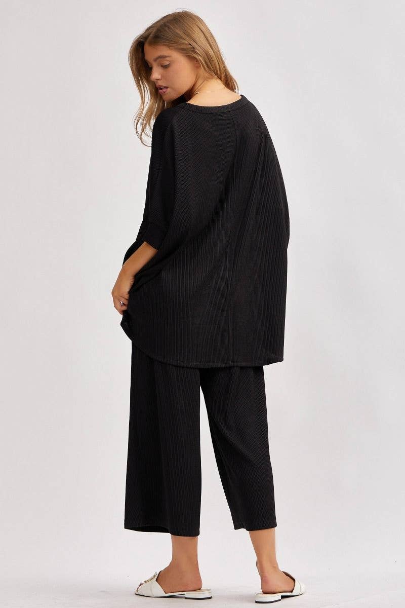 Solid Blouse + Wide Leg Set TRVSET-BALI