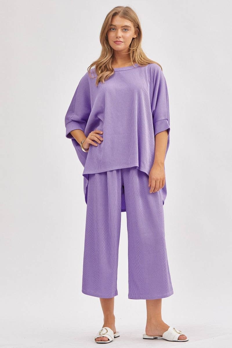 Solid Blouse + Wide Leg Set TRVSET-BALI
