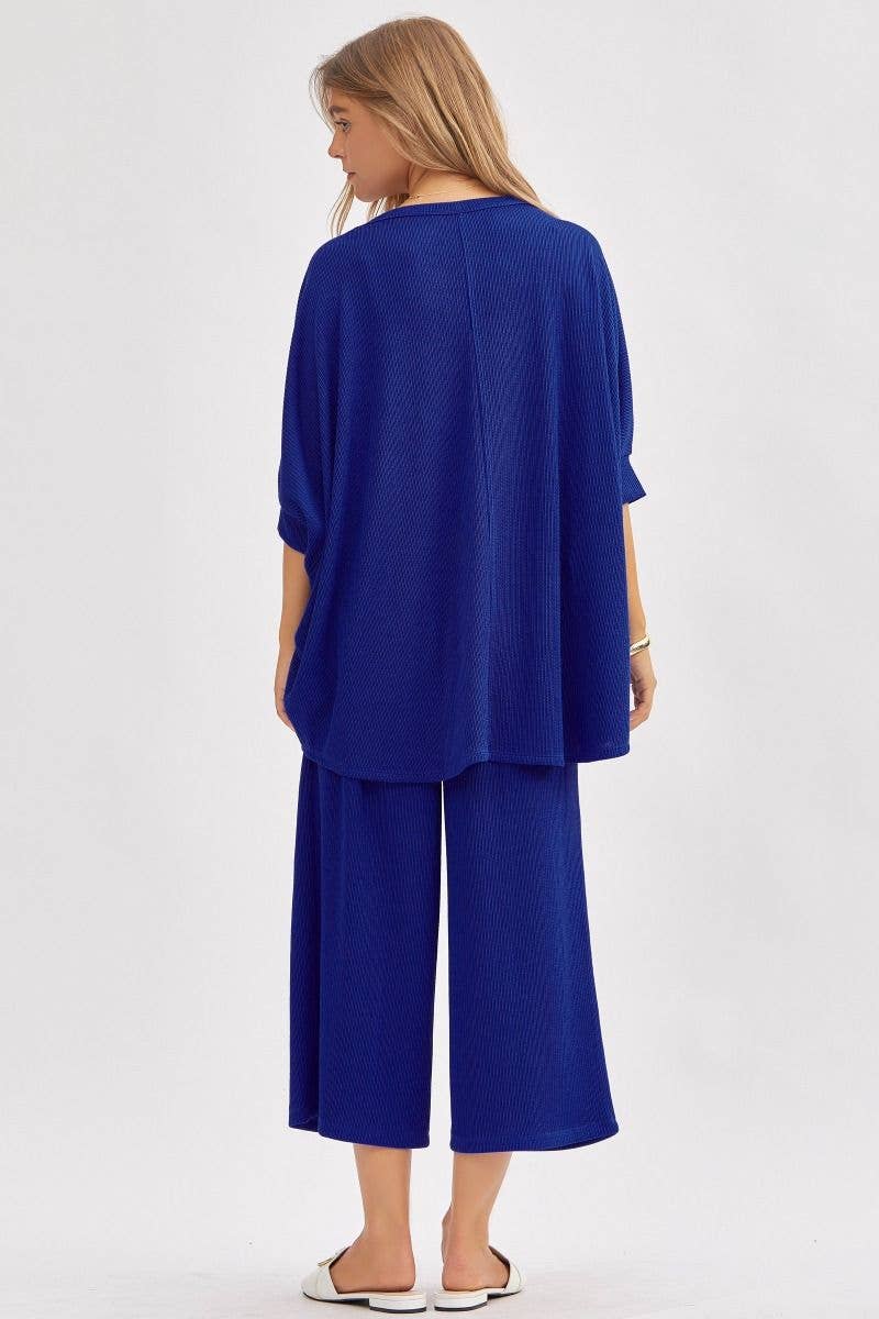 Solid Blouse + Wide Leg Set TRVSET-BALI