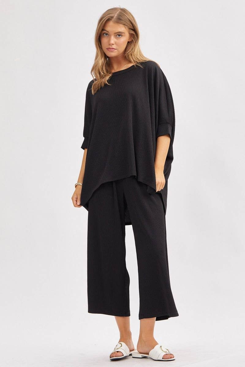 Solid Blouse + Wide Leg Set TRVSET-BALI