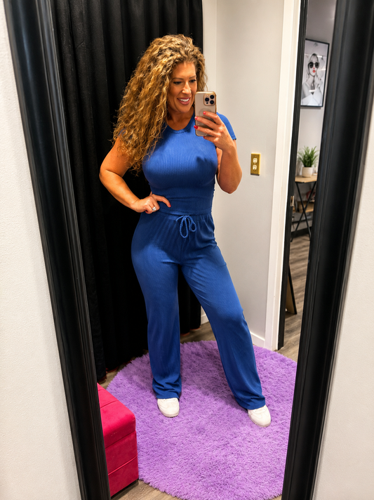 Blue two piece set