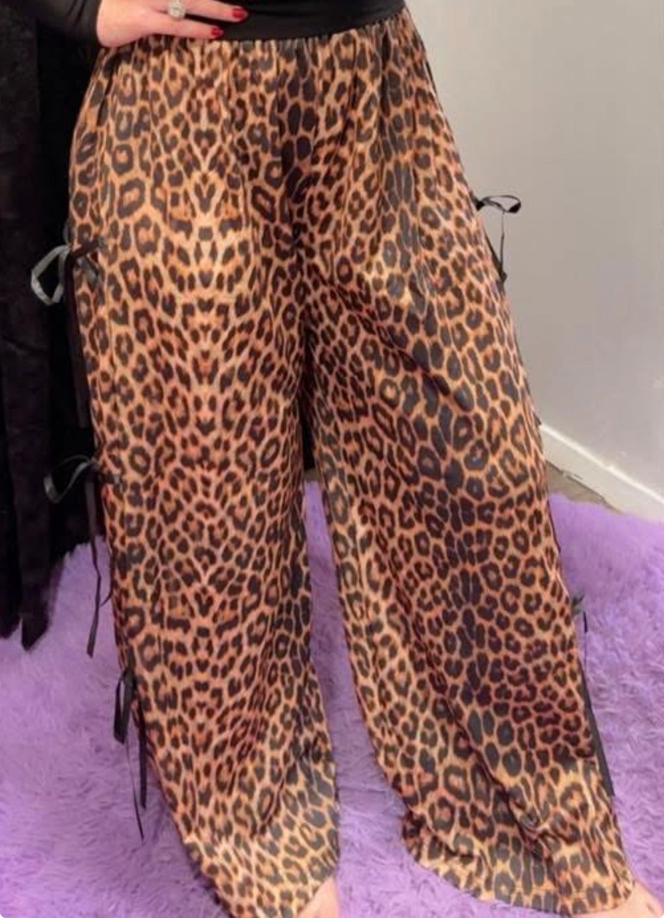 Cheetah Pants With Bows