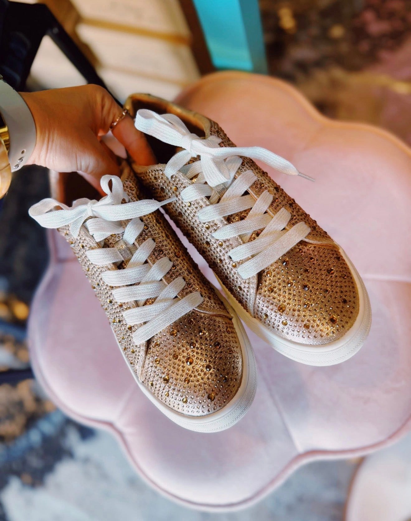 Gold Studded Sneakers