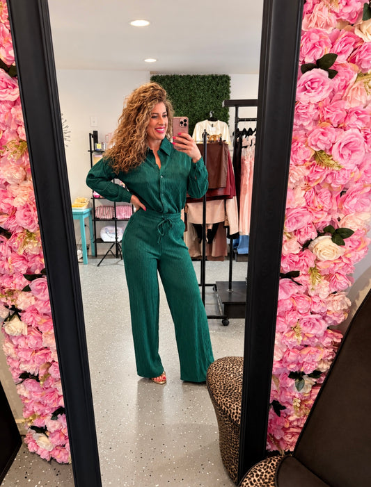 Two piece button down set